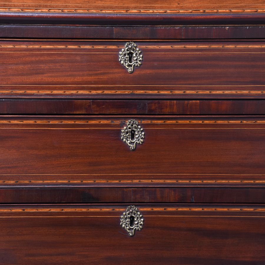 Antique Quality Inlaid Mahogany George III Bureau 