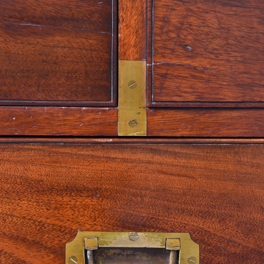 Antique William IV 2-Part Mahogany Secretaire Chest