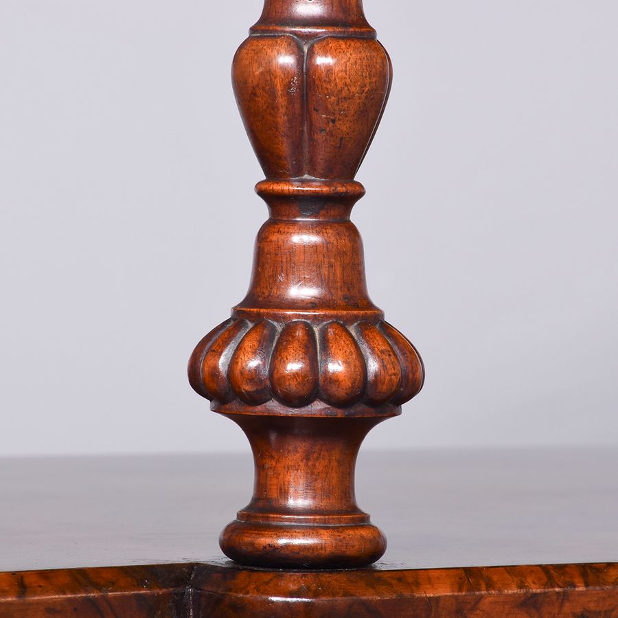 Antique Exhibition Mid-Victorian Burr-Walnut Whatnot