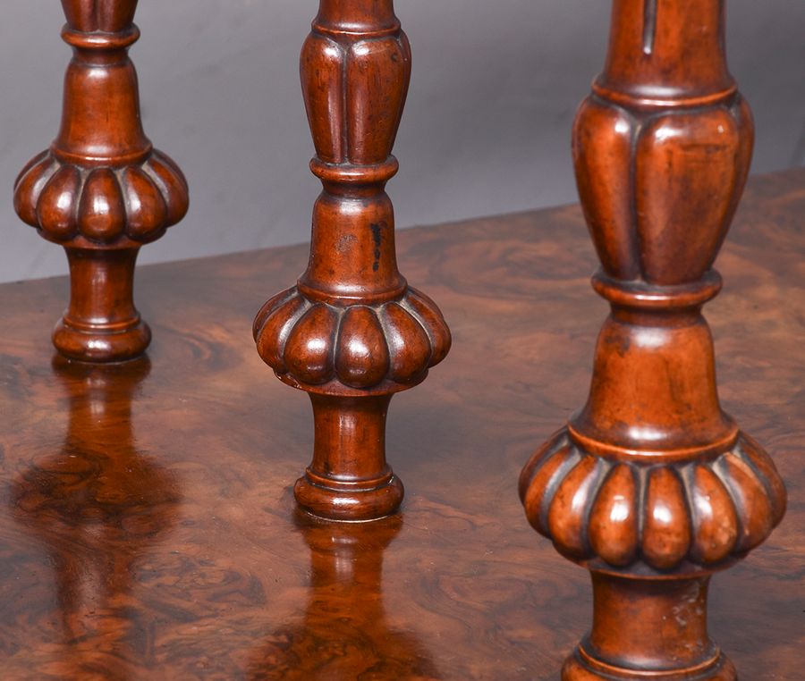 Antique Exhibition Mid-Victorian Burr-Walnut Whatnot