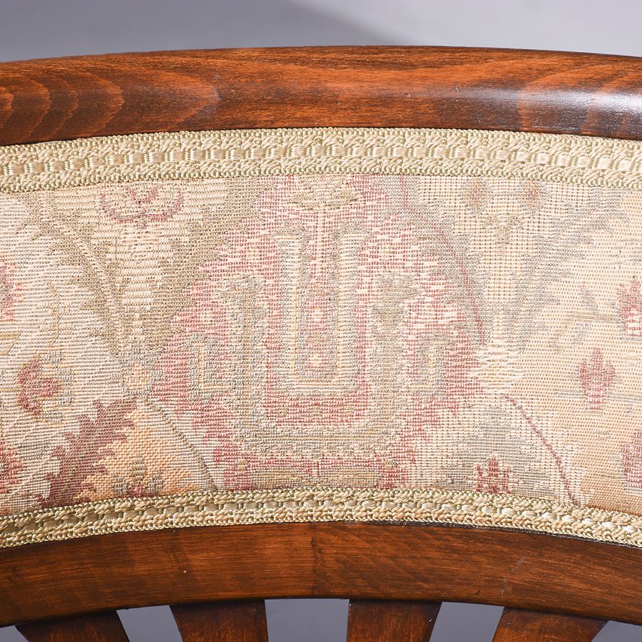 Antique Late Victorian Tapestry Upholstered Revolving Office or Captain’s Chair