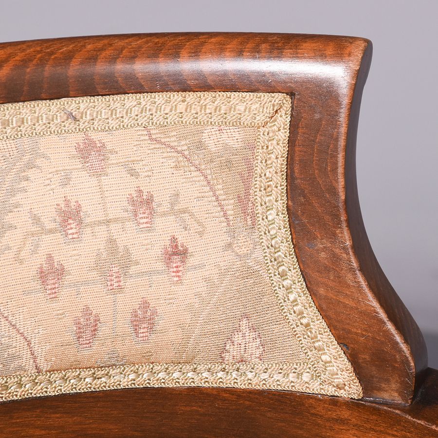 Antique Late Victorian Tapestry Upholstered Revolving Office or Captain’s Chair