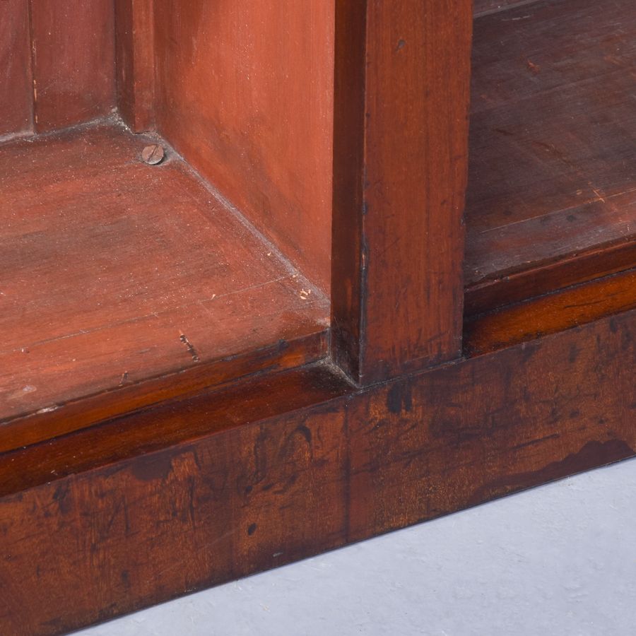 Antique Early 19th Century Original Two-Part Mahogany Open Bookcase