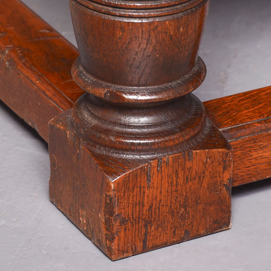 Antique Large Solid Oak Coffee Table