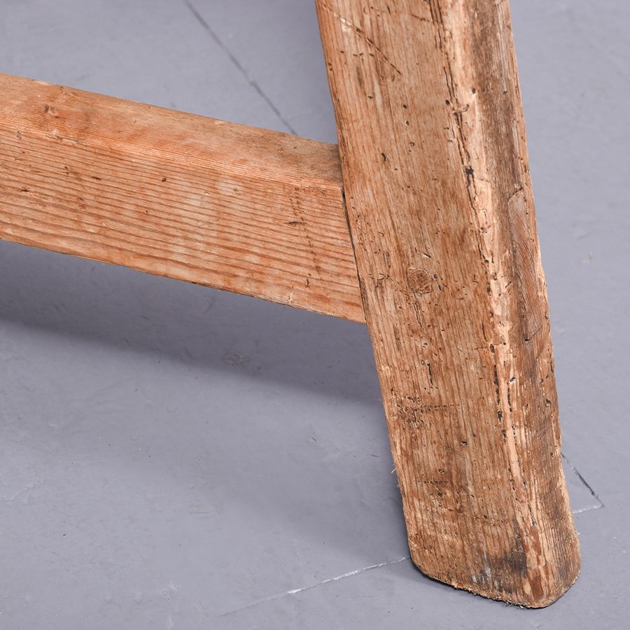 Antique Yellow Pine Bench of Generous Proportions