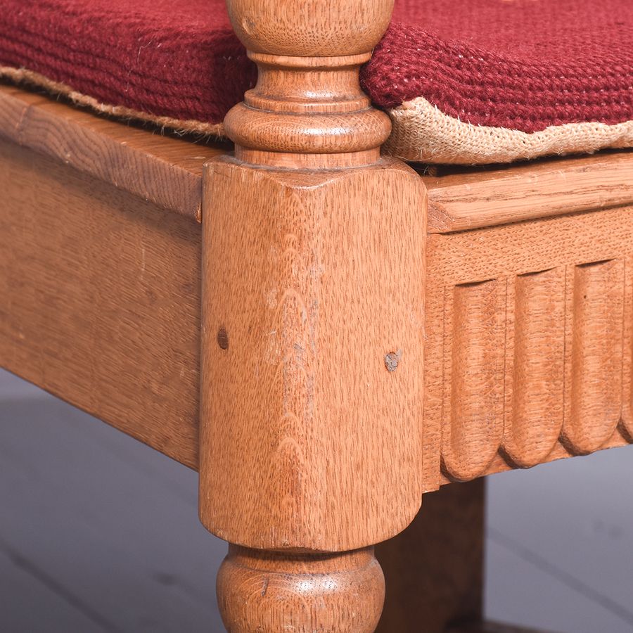 Antique Set of 3 Carved Oak Chairs