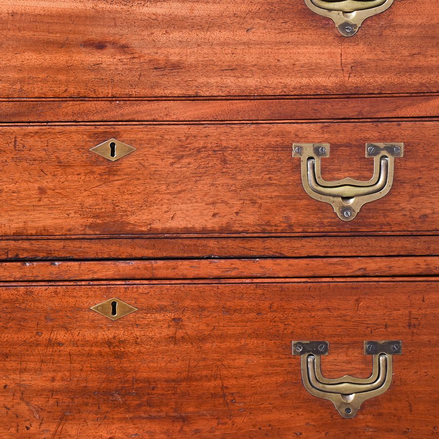 Antique Georgian Two-Part Secretaire Military Chest