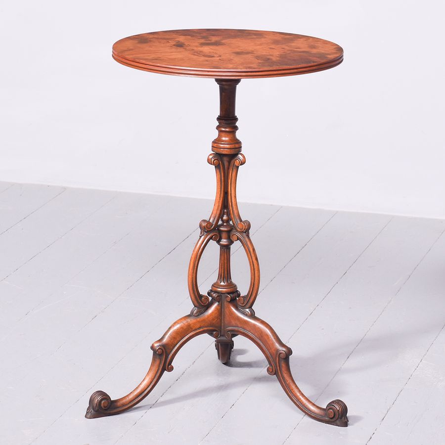 Antique Mid-Victorian Burr Walnut Occasional Table