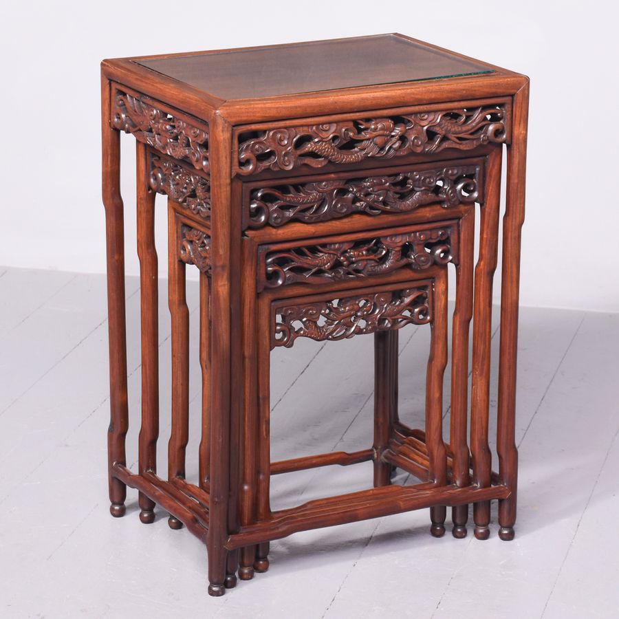 Antique Nest of 4 Chinese Tables