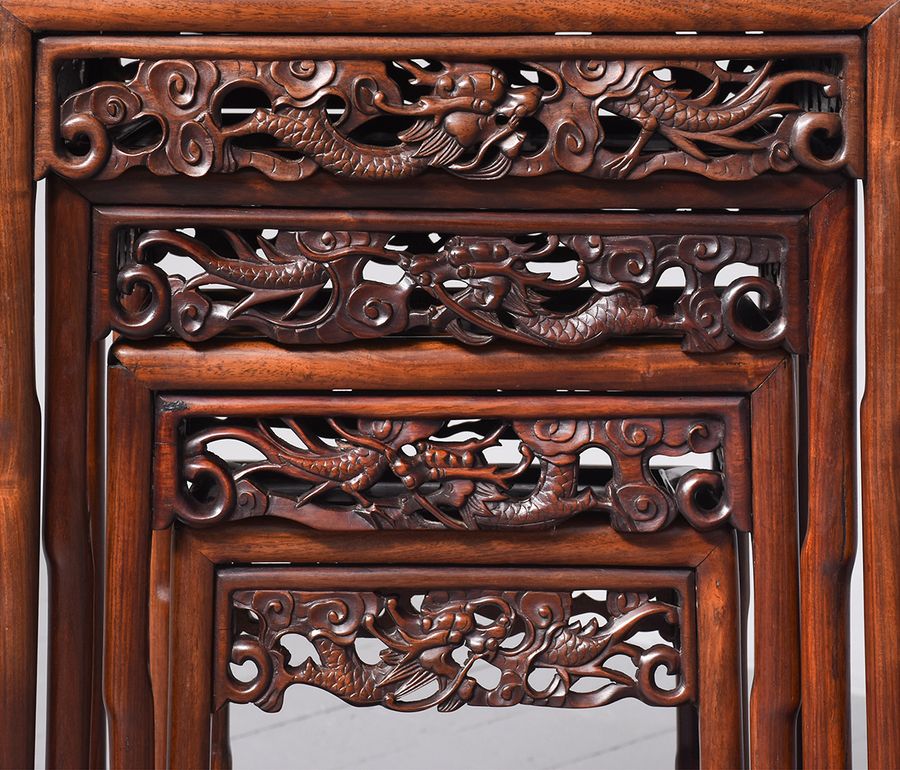 Antique Nest of 4 Chinese Tables