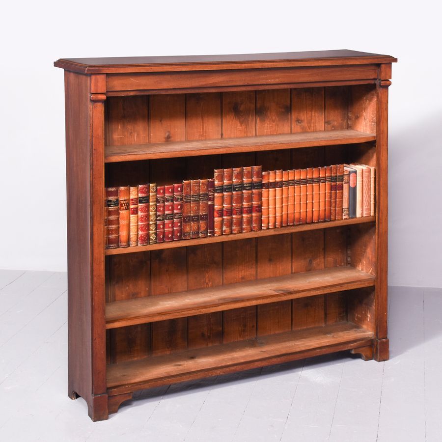 Antique Quality William IV Mahogany Low Open Bookcase 