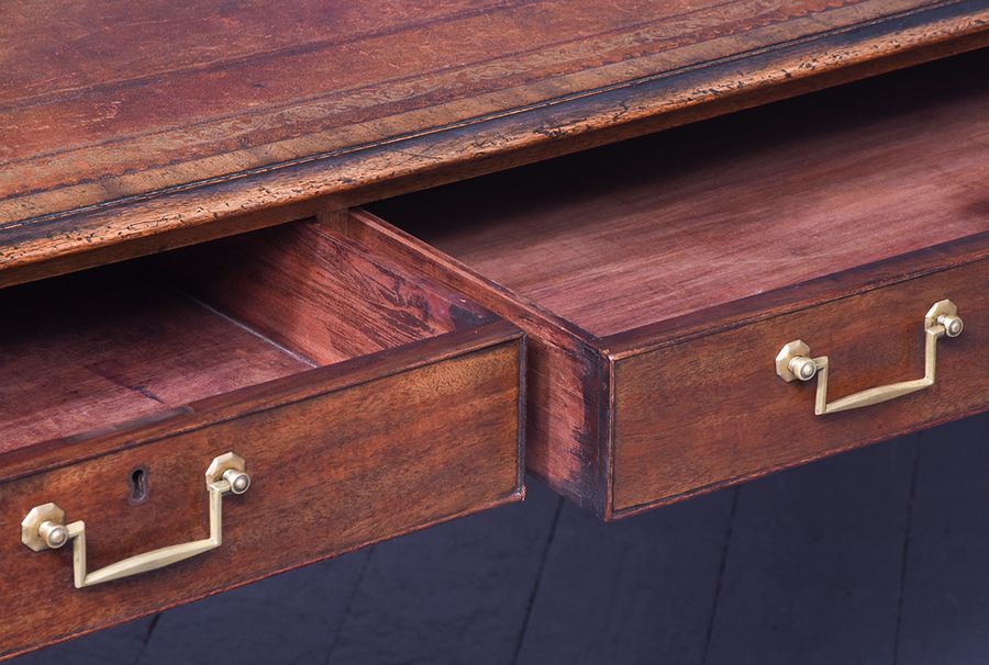 Antique George III Style Mahogany Library Table