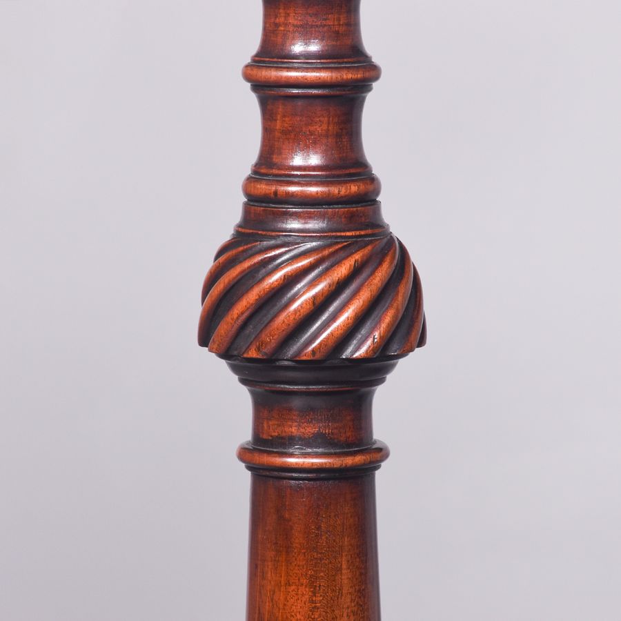 Antique Pair of Georgian Style Mahogany Torchere Stands