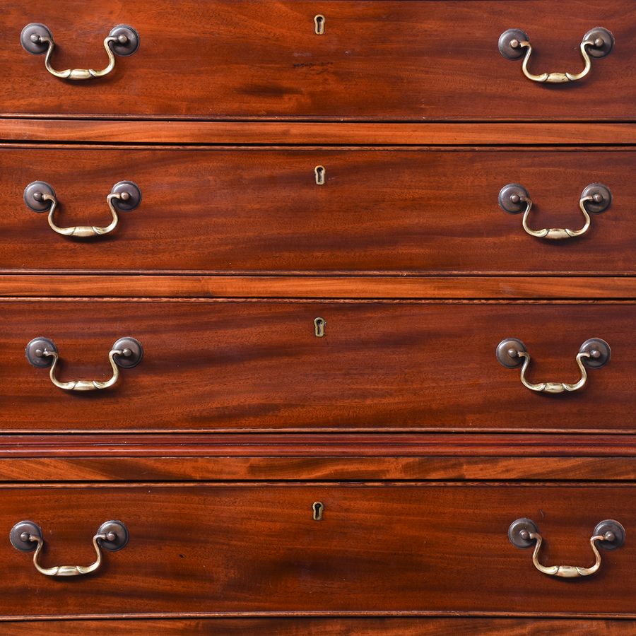 Antique Georgian-Style Mahogany Tallboy of The Edwardian Period