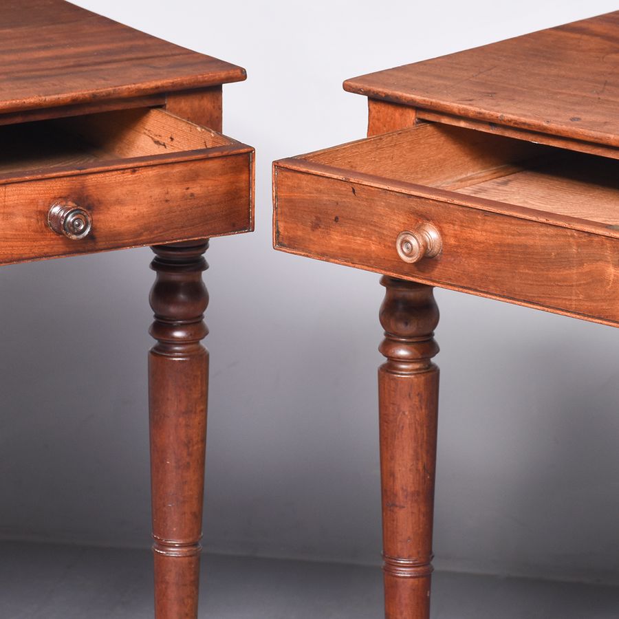 Antique  Pair of George IV Mahogany Side Tables