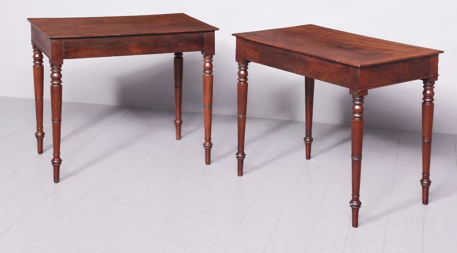 Antique  Pair of George IV Mahogany Side Tables