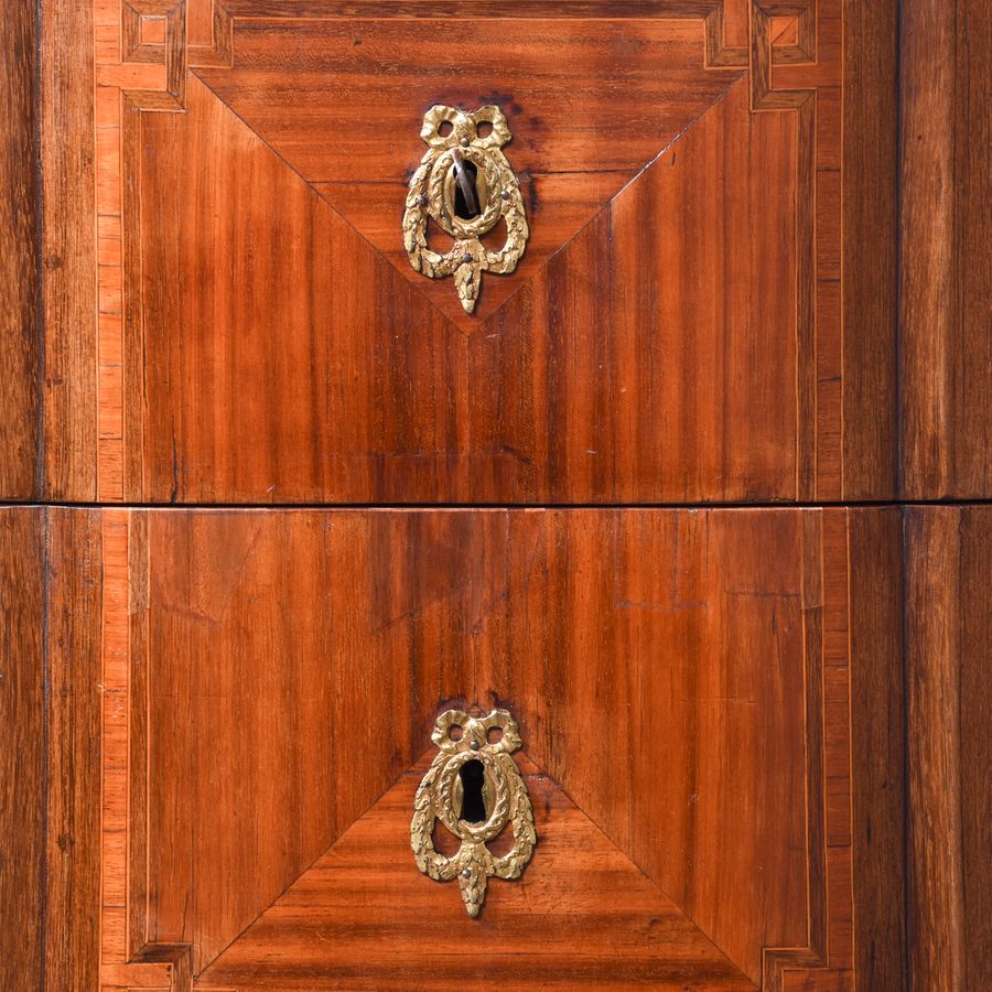 Antique  Early 19th Century French Inlaid Rosewood Two Drawer Commode of Desirable Proportions