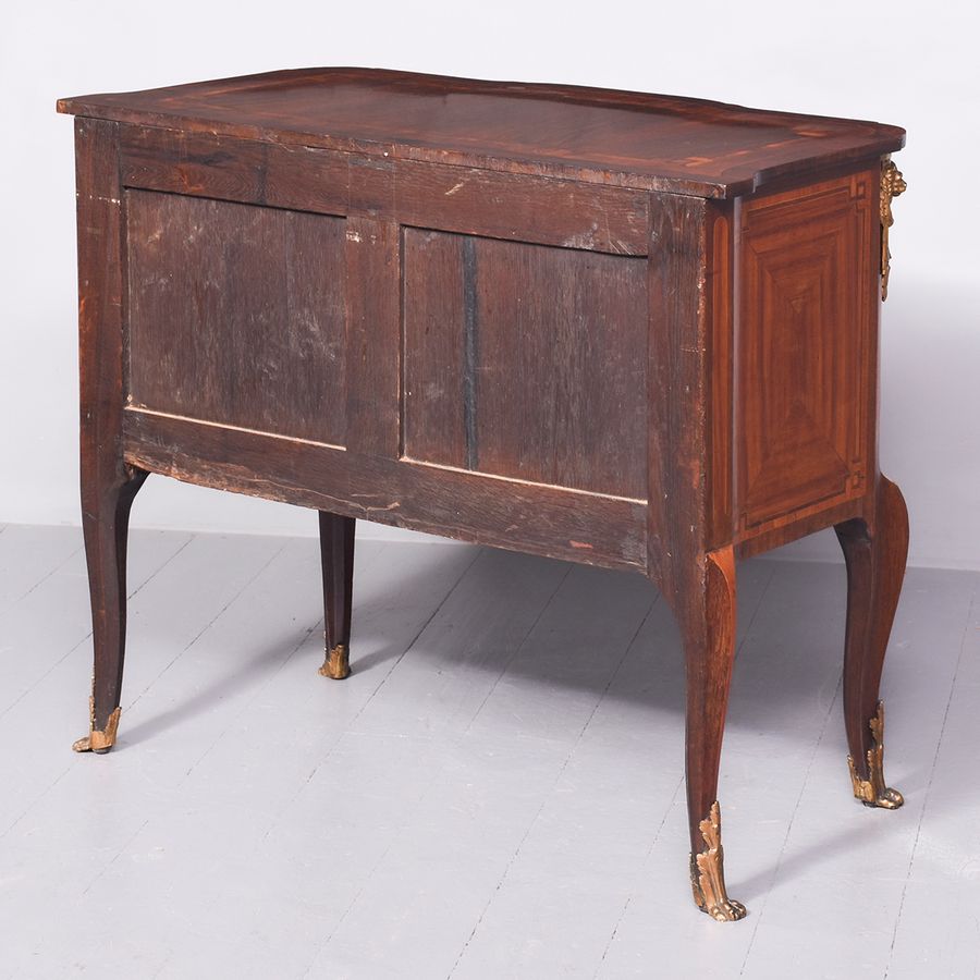 Antique  Early 19th Century French Inlaid Rosewood Two Drawer Commode of Desirable Proportions