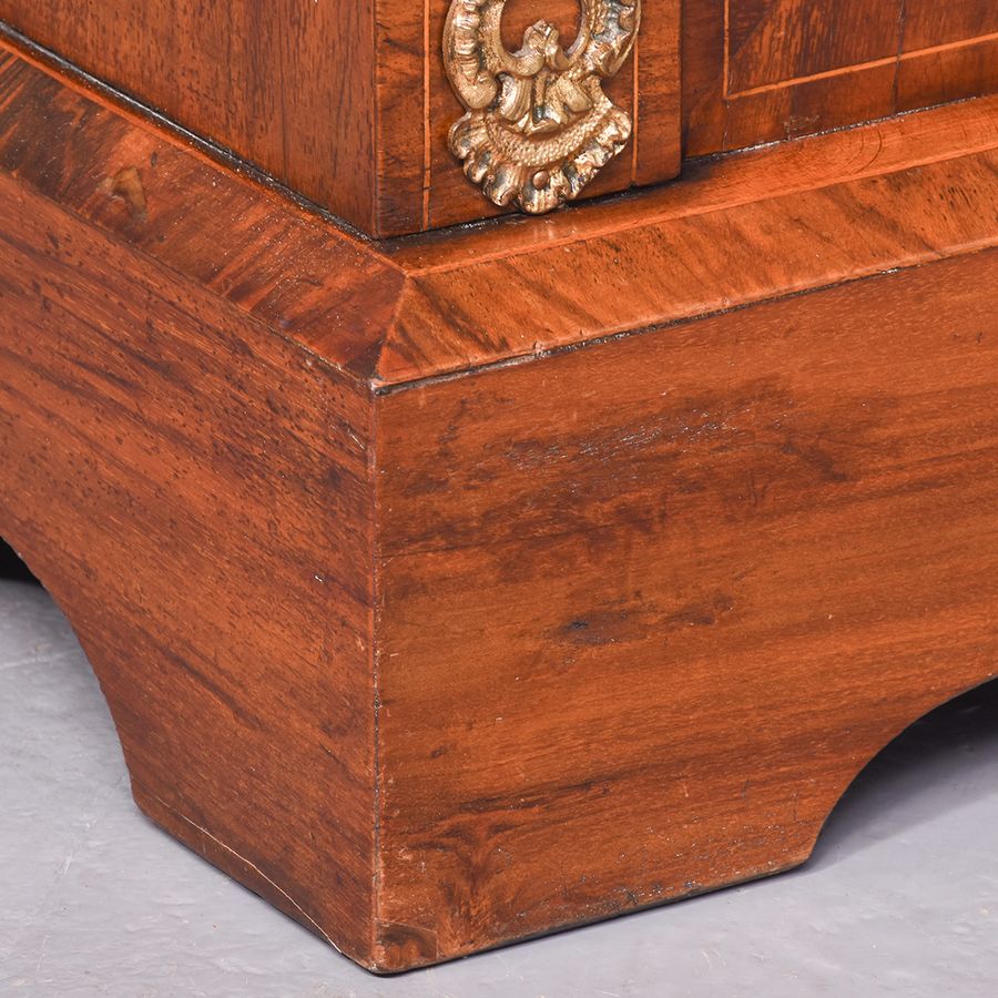 Antique Mid-Victorian Marquetry Inlaid Two-Door Walnut Credenza