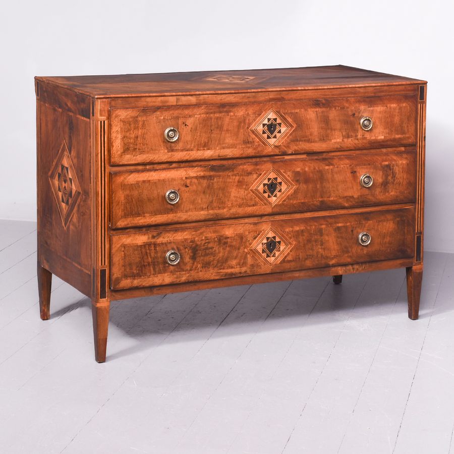 Impressive Large 18th Century Rustic North Italian Walnut Commode