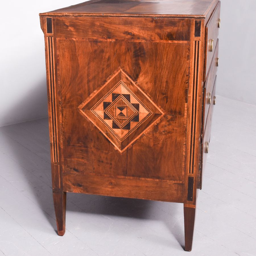 Antique Impressive Large 18th Century Rustic North Italian Walnut Commode