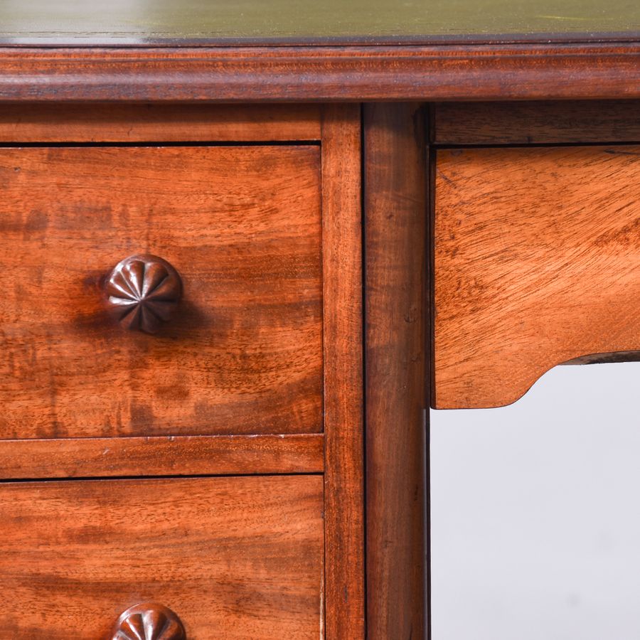 Antique Fine Quality Mid-Victorian Mahogany Pedestal Desk 