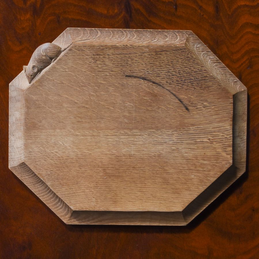 Antique Mouseman Oak Cheeseboard