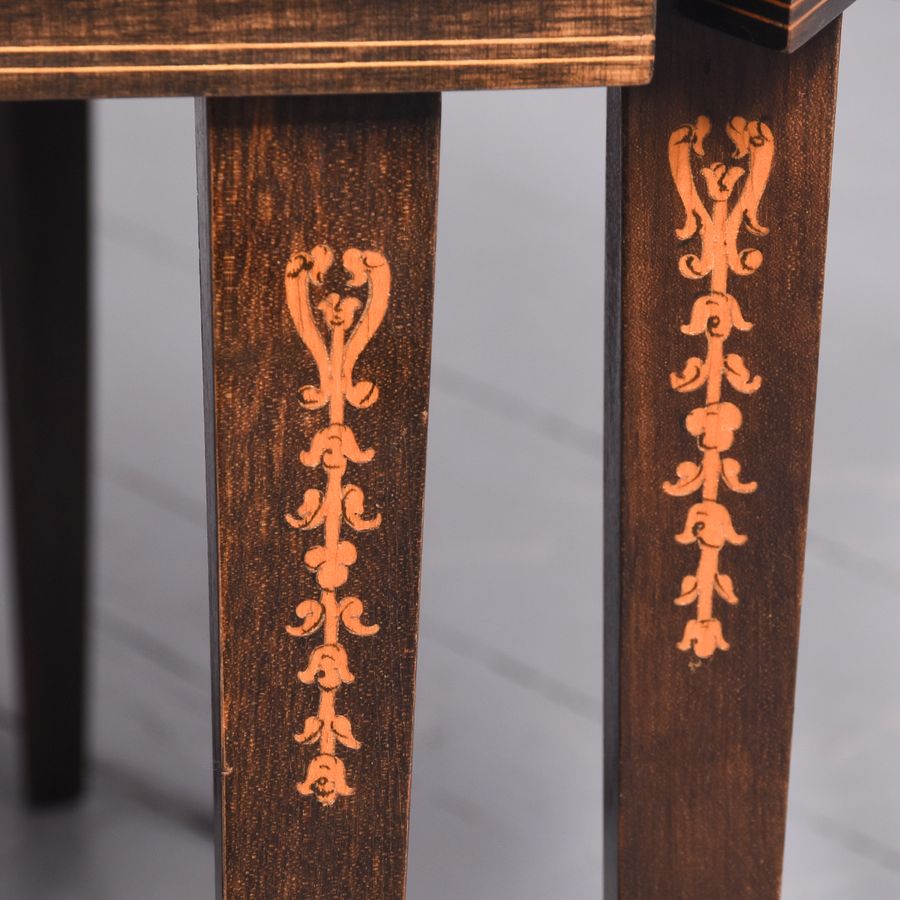 Antique Set of 6 Sorrento Italian Inlaid Occasional Tables