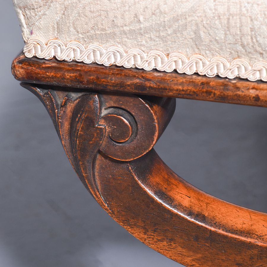 Antique Scottish Walnut Stool