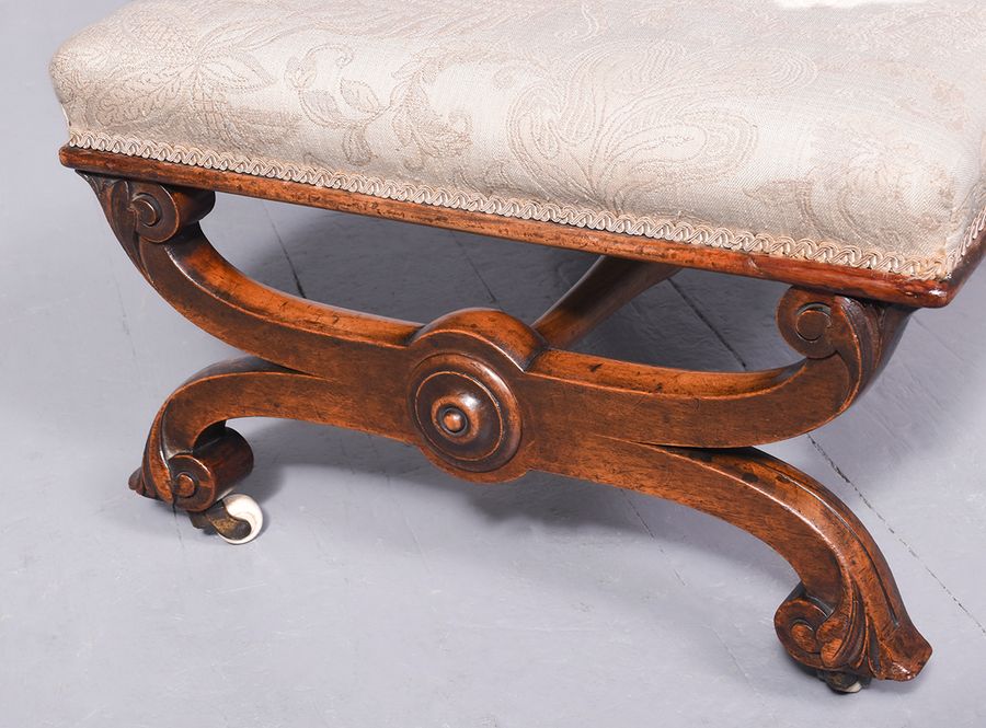 Antique Scottish Walnut Stool