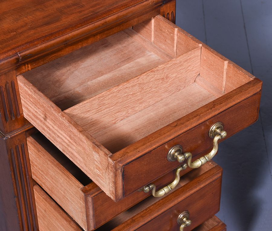 Antique Exceptional Quality Pair of Small Victorian Figured Mahogany Chests of Drawers/Bedside Lockers