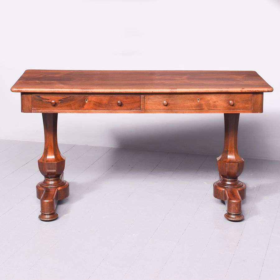 Antique Large William IV freestanding rosewood library table 