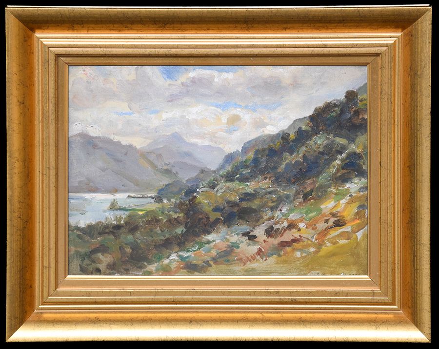 Antique  Three Oil Paintings of Scottish Landscapes By Robert Dickie Cairns ARSA, SSA (Scottish 1866-1944)