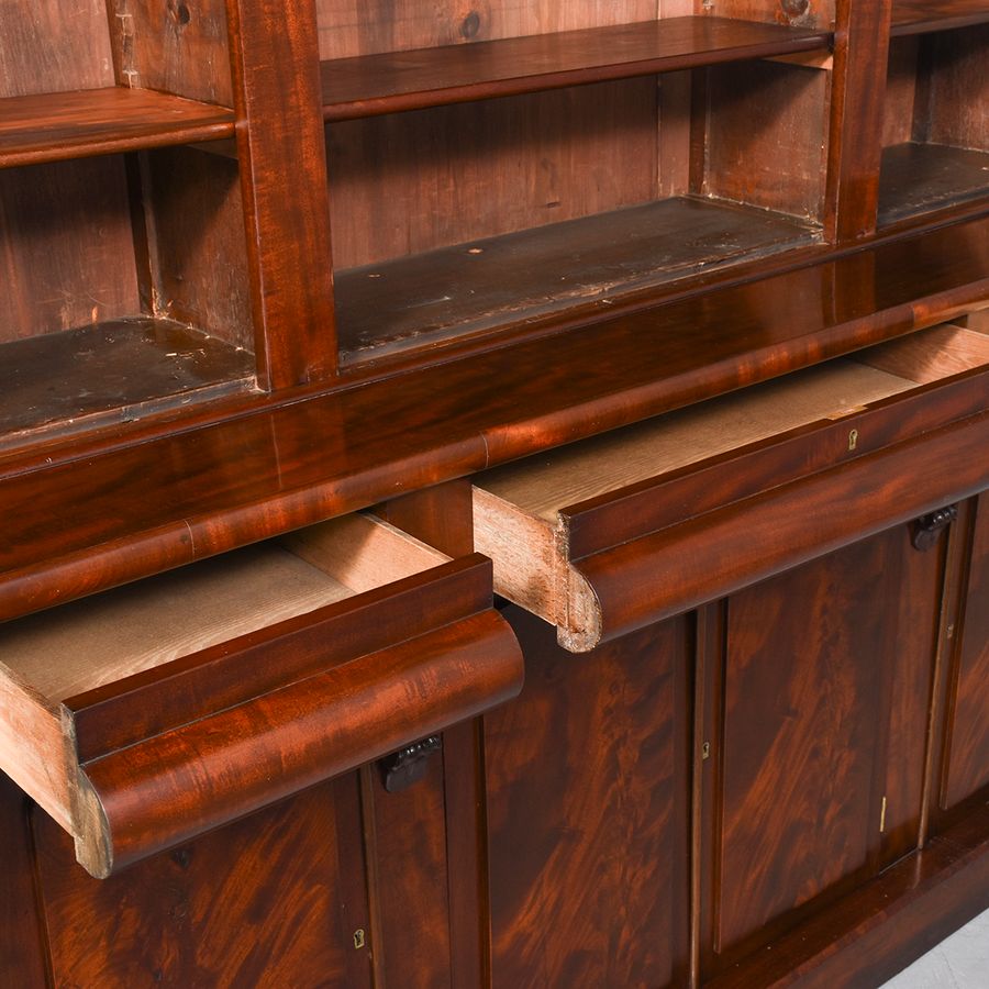 Antique Early Victorian Scottish Mahogany Open Bookcase