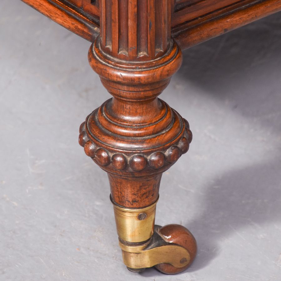 Antique Exhibition Quality Walnut Canterbury