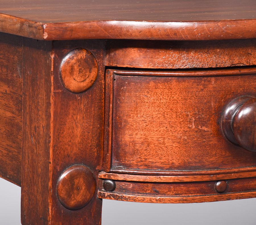 Antique Exceptional Scottish (Possibly Edinburgh) William IV Mahogany 2 Drawer Table