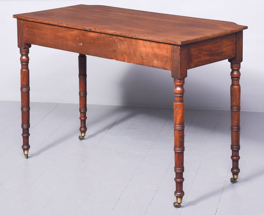 Antique Exceptional Scottish (Possibly Edinburgh) William IV Mahogany 2 Drawer Table