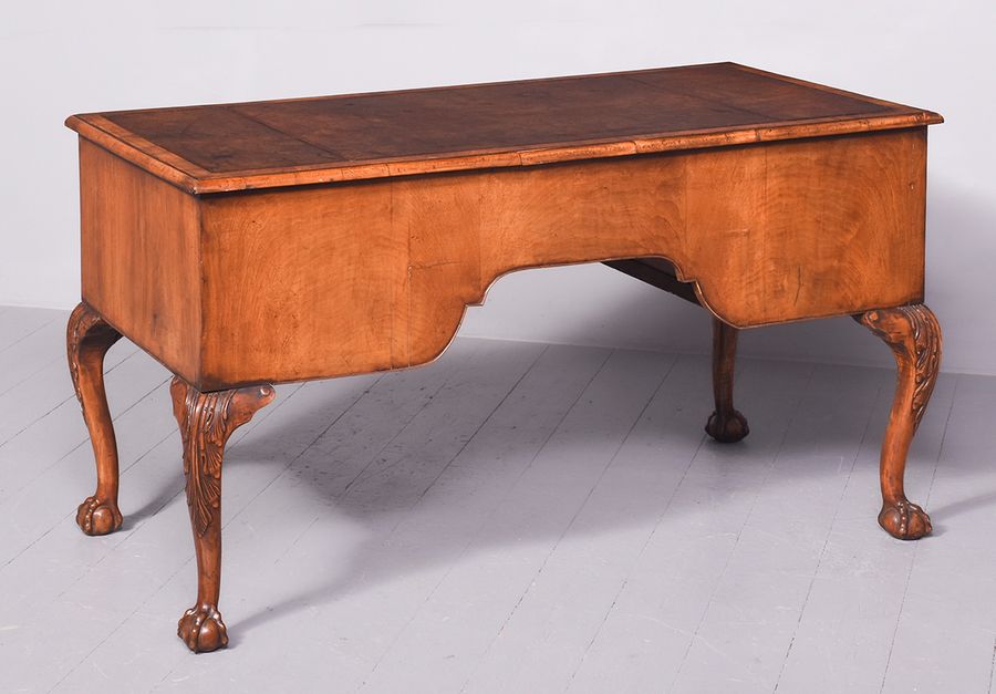 Antique Early Georgian-Style, Freestanding Figured Walnut Writing Desk