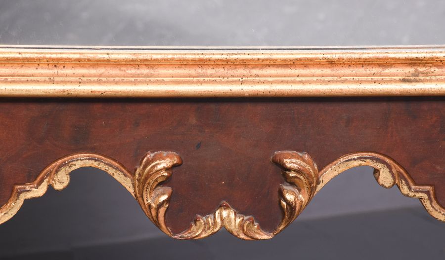 Antique Pair of George II Walnut and Gilded Mirrors