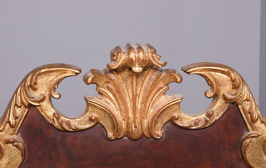 Antique Pair of George II Walnut and Gilded Mirrors