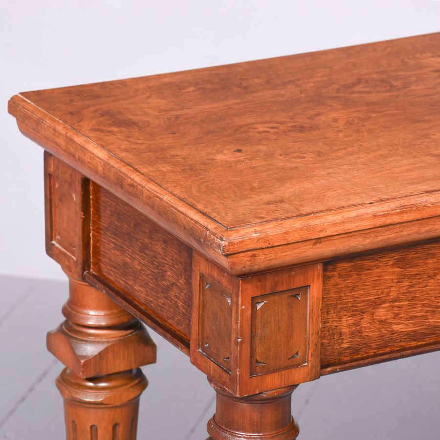 Antique Wide William IV Pollard Oak Hall Table