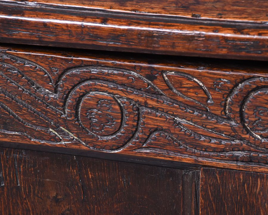 Antique Large George I Panelled Oak Coffer