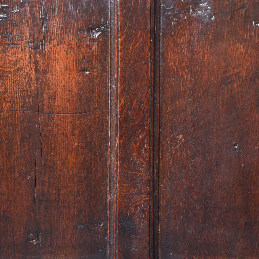 Antique Large George I Panelled Oak Coffer