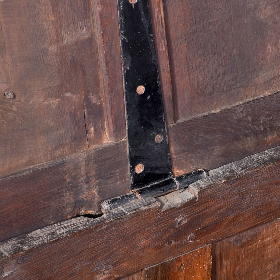 Antique Large George I Panelled Oak Coffer