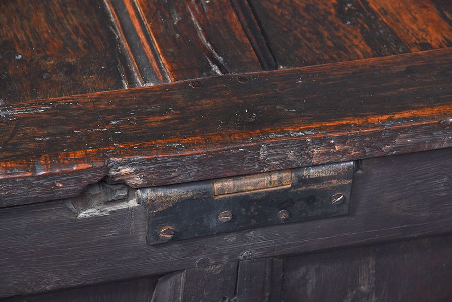 Antique Large George I Panelled Oak Coffer