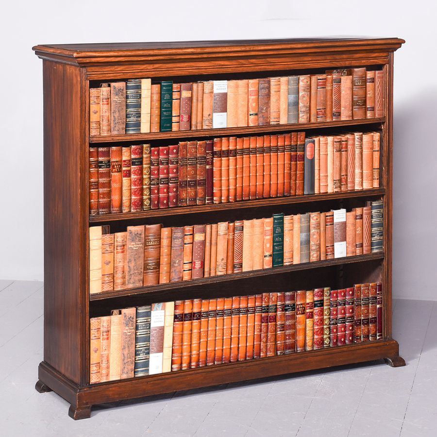 Edwardian Oak Open Bookcase