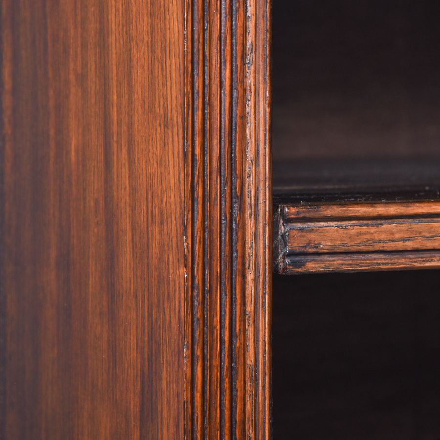 Antique Edwardian Oak Open Bookcase