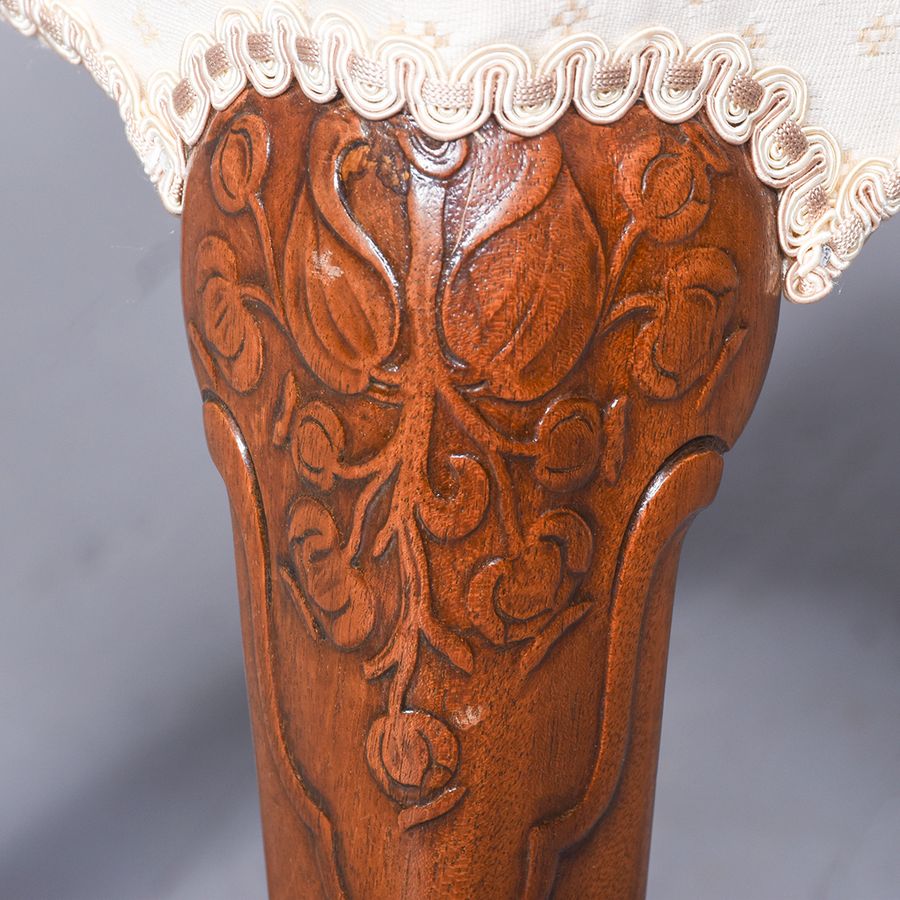 Antique Whytock & Reid Carved Stool