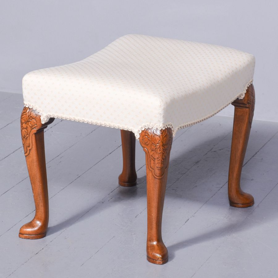 Antique Whytock & Reid Carved Stool