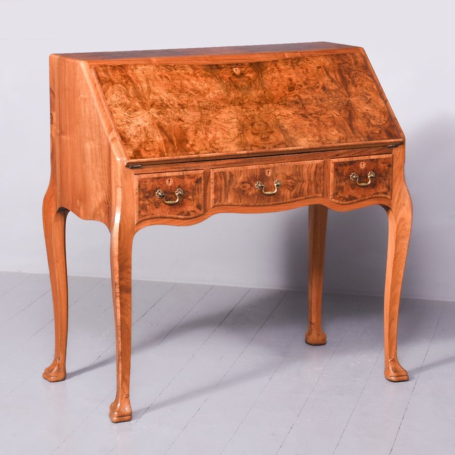 Burr-Walnut Bureau by Whytock & Reid of Edinburgh